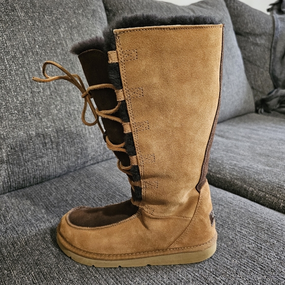 UGG Uptown Lace Up Genuine Leather Boots Two Tone - Picture 3 of 15